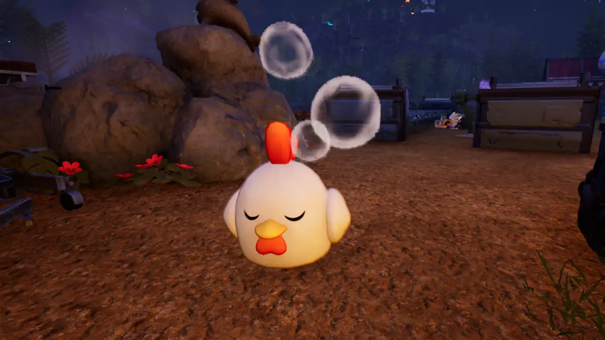 Chikipi dormindo em Palworld