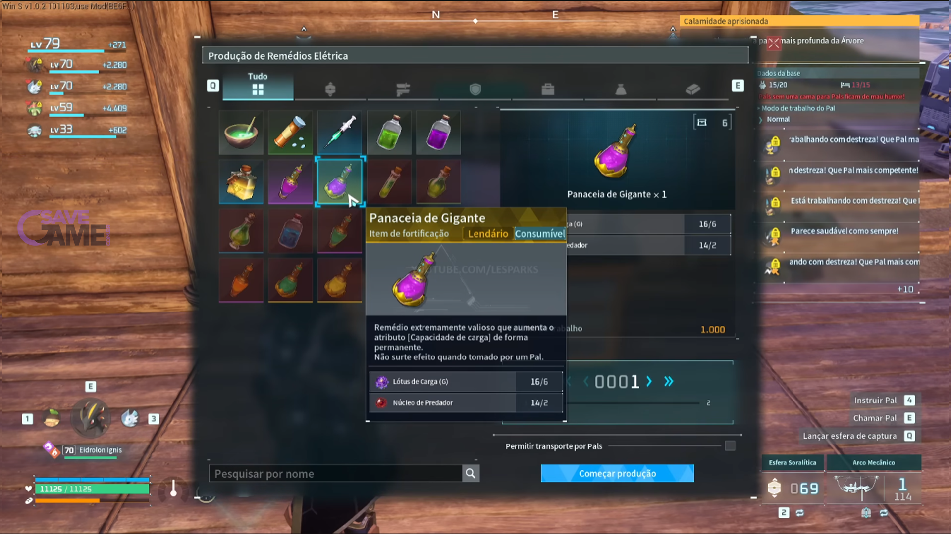 Como Aumentar a Capacidade de Carga no Palworld 1.0